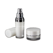 Round Set Include Acrylic Lotion Bottle and Jar